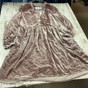 Nwt Anthropologie Holding Horses velvet dress with pockets